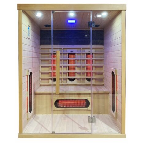Bagno Italia Sauna Infrarossi da 150x110 cm 4 posti 6 irradianti bluetooth e cromoterapia