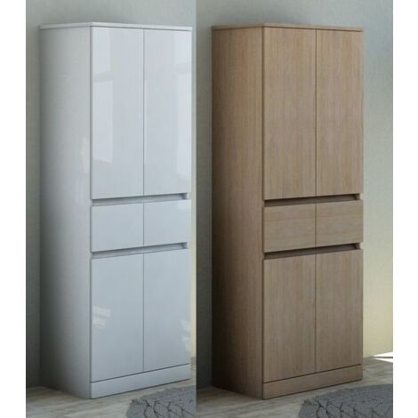 Bagno Italia Scarpiera da Bagno 60x156hx33,5 tabacco doppia alta multiuso