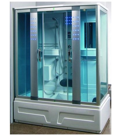 Vasca da bagno combinata 170X70 cm con telaio e cabina box doccia