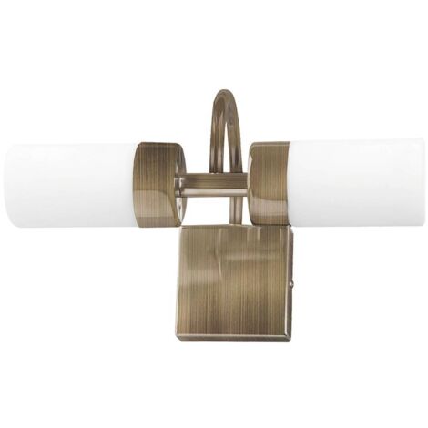 bagno lampada LED Betty vetro metallo bronzo L: 15 cm B: 26 cm H: 16cm IP44