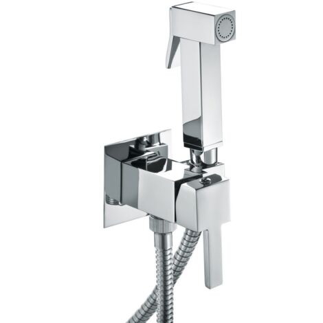 Bagnoclic – Douchette hygiénique en laiton avec mitigeur – Flexible 120 cm – Pour WC standard – Installation simple et rapide