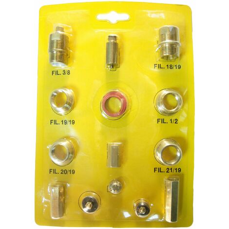 Bagnoclic – Kit de remplacement robinetterie 3/8 à 22 mm – Raccords en laiton – Fixation rapide pour installations sanitaires – Fabriqué en Italie