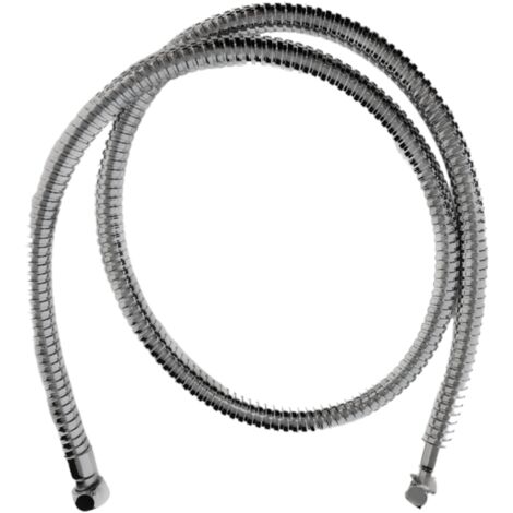 Bagnoclic – Tuyau flexible de douche 120 cm en acier inoxydable – Raccords femelles 3/8 – Bouchons et joints inclus