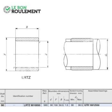 Bague acier intérieure LRTZ9010050-IKO