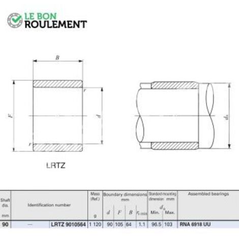 Bague acier intérieure LRTZ9010564-IKO