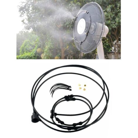 Bague de Brumisation Ventilateur 18in Kit Brumisateur Ventilateur Système de Brumisation Refroidissement Humidification Extérieur Patio Restaurants