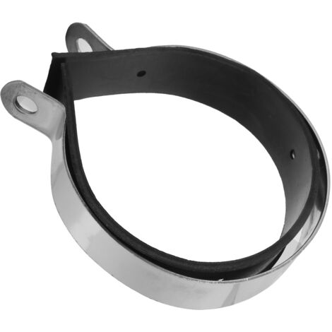 Bague de fixation pour tuyau d'échappement moto 3.9 pouces, collier universel en acier inoxydable avec bande caoutchouc