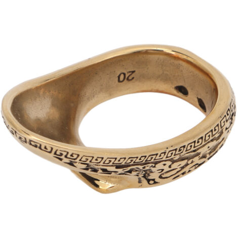 Bague de Pouce en Laiton pour Archerie - Protège-Doigt Universel avec Lanière Anti-Perte 20mm