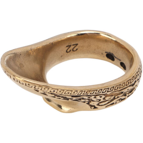 Bague de protection pour archerie, design gravé, avec cordon anti-perte - 22mm