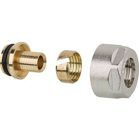Bague de serrage a vis avec ecrou chapeau nickele 12 x 2 mm emballage   2 pcs