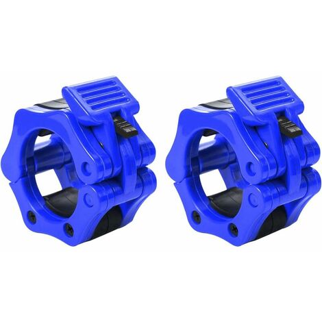 Bague de Serrage Collier de Blocage pour Exercices Entraînement Musculation Serrage Rapide 50mm Lot de 2（Bleu）