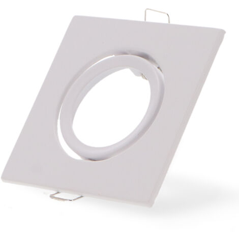 Bague inclinable carrée blanche Série Eco pour GU10/MR16 - Ledme - LM4320