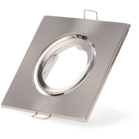 Bague inclinable carrée en nickel série Eco pour GU10/MR16 - Ledme - LM4319