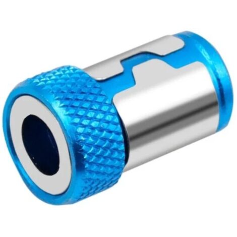 Bague magnétique universelle pour tournevis métallique 1/4", compatible avec les tiges de 6,35 mm, protection antirouille, aimant puissant, bleue.-AquaForge