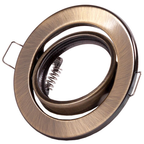 Bague Projecteur Downlight Rond Inclinable  "Vepa" Acier 90mm - latonado