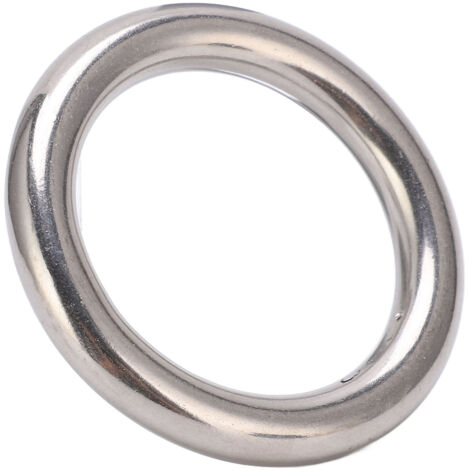 Bague Ronde Soudée en Acier Inoxydable 10x50mm pour Hamacs et Sacs de Plongée