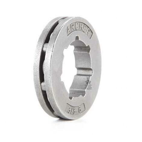 Bague standard pour pignon tronçonneuse 3/8". 8 dents.