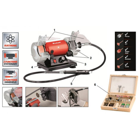 Baguette Avec Mini Perceuse Et Accessoires 75mm Einhell Th-xg 75 Kit
