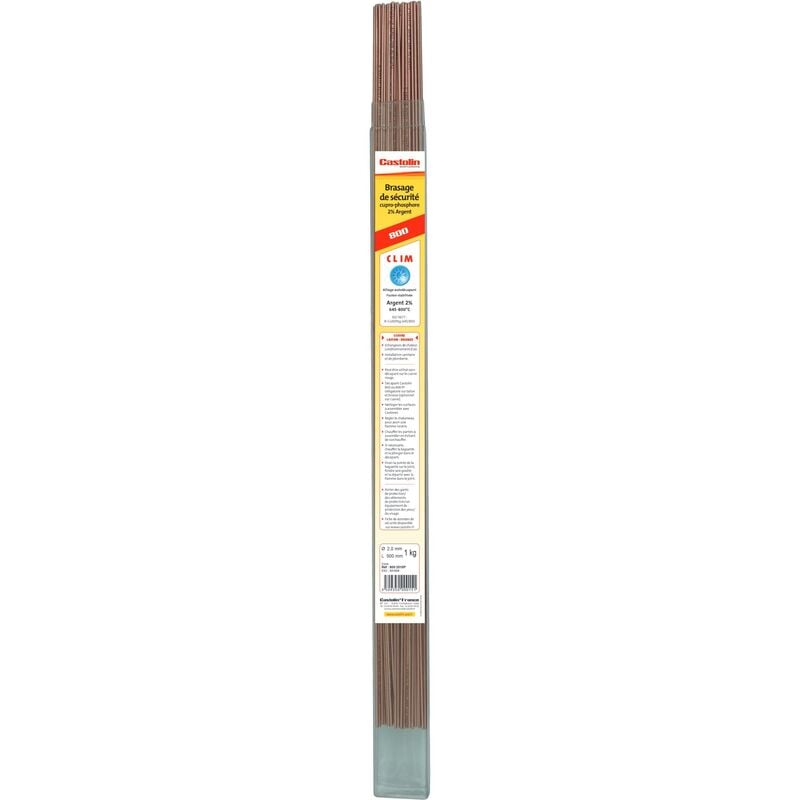 Castolin - Baguette brasure Cupro-Phospore/2% Argent 800 Ø2mm - 500g