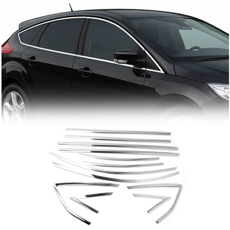 Baguette de contour de Vitre latérale pour Ford Focus 2011-2017 acier inox 2Pcs