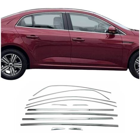 Baguette de contour de Vitre latérale pour Renault Megane Limo 2016-2022 inox 2x