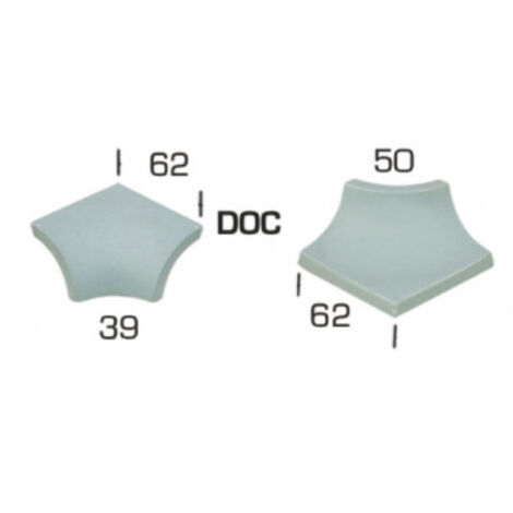 Baguette de finition pour Carrelage VICTORIAN SPECIALS 1/4 ROUND   boîte de 1 mètre linéaire 15 - Medium grey  15 - Medium grey -  - boîte d  15 - Me