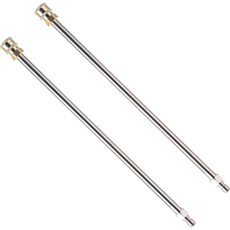 KZQ - Baguette d'extension pour laveuse à pression, lance de remplacement pour laveuse à pression de 17 pouces, connexion rapide 1/4, 2 pièces