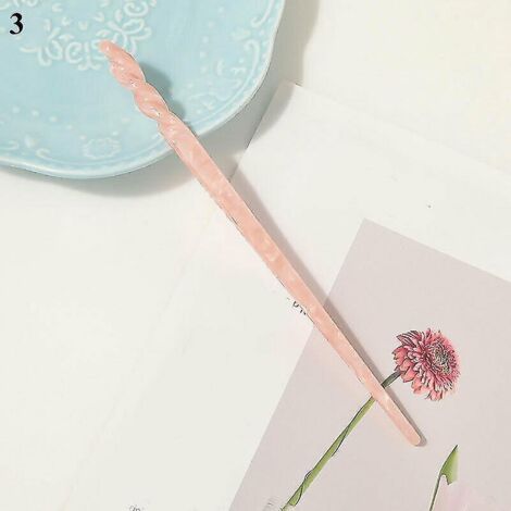 Baguettes à cheveux rétro chinoises en acétate pour femmes, épingles à chignon - 9 - B3