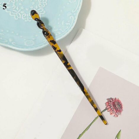 Baguettes à cheveux rétro chinoises en acétate pour femmes, épingles à chignon - 9 - B5