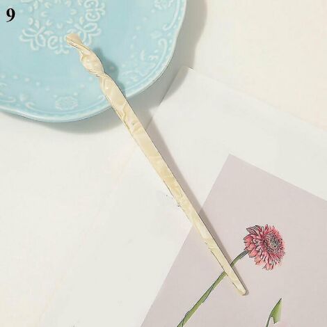 Baguettes à cheveux rétro chinoises en acétate pour femmes, épingles à chignon - 9 - B9