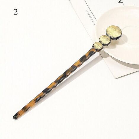Baguettes à cheveux rétro chinoises en acétate pour femmes, épingles à chignon - 9 - C2