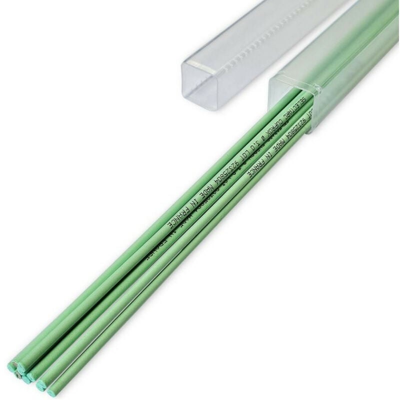 Selectarc - Baguettes de brasage laiton 3 mm enrobe pour sudobrasure brasure fer- 10 pièces