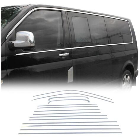 Baguettes pour contour latérales pour VW T6 T6.1 2015-2024 14pcs en inox chrome
