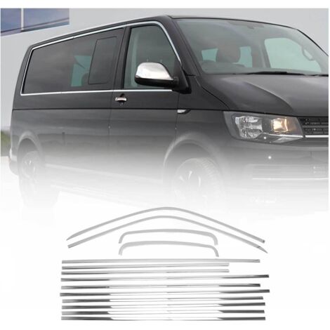 Baguettes pour contour latérales pour VW T6 T6.1 Transporter 2015-24 inox chrome