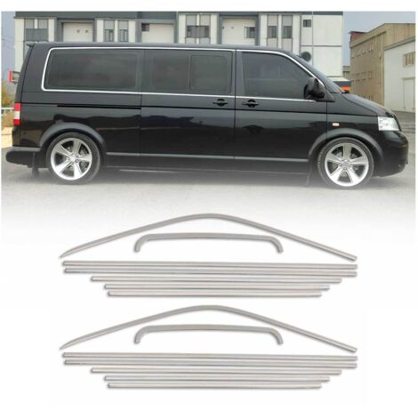 Baguettes pour contour Latéraux pour VW T6 T6.1 2015-2024 long acier inox chrome