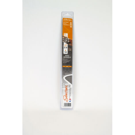 Baguettes soudure acier 2mm lot de 12 - longueur 300mm Selectarc