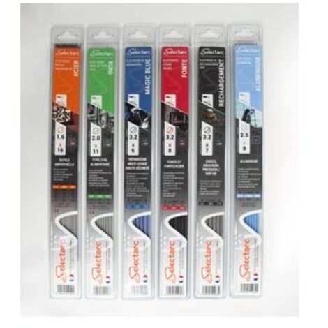 Baguettes soudure fonte 3.2mm lot de 8 - longueur 350mm Selectarc