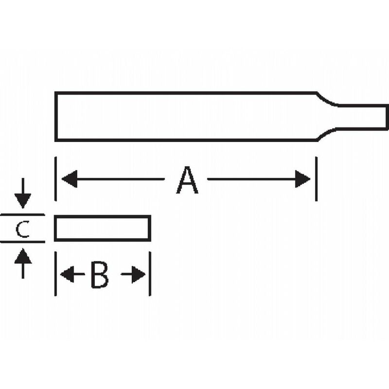 Image of 1-104-10-2-0, Lima da Tornio Non Manicata 250 x 25 x 5,5mm - Bahco