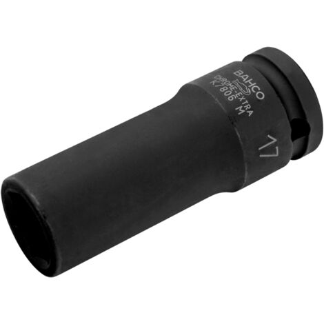 Bahco 1/2 Kraft-Steckschlüssel-Einsatz, lang, Sechskant, 33 mm, phosphatiert