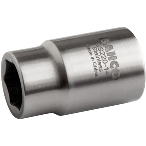 Bahco 1/2 Steckschlüssel-Einsatz aus Edelstahl, Sechskant, 8 mm