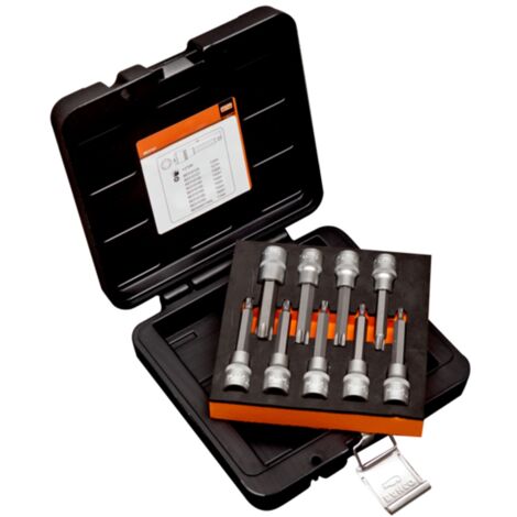 Bahco 1/2 Zoll Torx TR Steckschlüssel Satz Länge 100 mm für Motoren, 9 tlg.