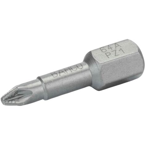 Bahco 1/4 ACR-Torsions-Schraubendreher Bits für PZ1-Pozidriv-Schrauben 25 mm - 10 Stk./Kunststoffbox