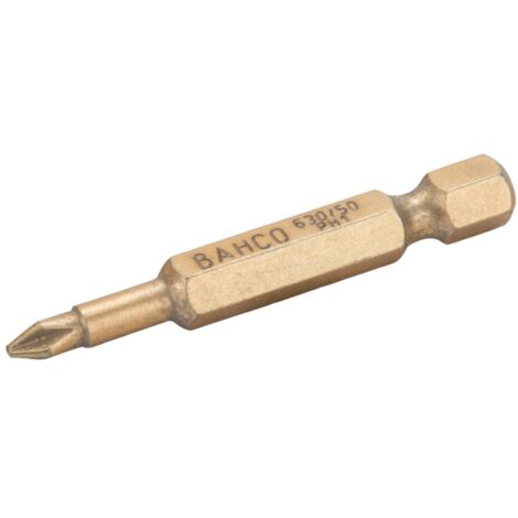 Bahco 1/4 Diamant-Torsions-Schraubendreher Bits für PH1-Phillips-Schrauben 50 mm - 5 Stk./Kunststoffbox