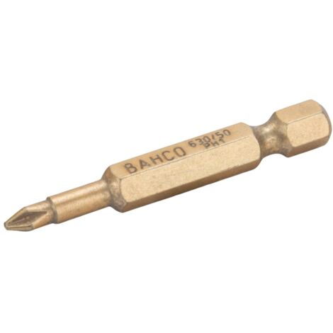 Bahco 1/4 Diamant-Torsions-Schraubendreher Bits für PH2-Phillips-Schrauben 50 mm - 5 Stk./Kunststoffbox