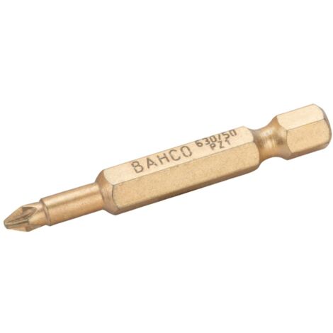 Bahco 1/4 Diamant-Torsions-Schraubendreher Bits für PZ3-Pozidriv-Schrauben 50 mm - 5 Stk./Kunststoffbox