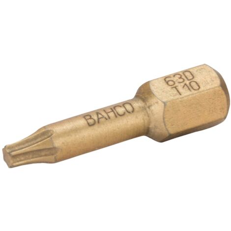 Bahco 1/4 Diamant-Torsions-Schraubendreher Bits für TORX-T10-Schrauben 25 mm - 5 Stk. pro Kunststoffbox
