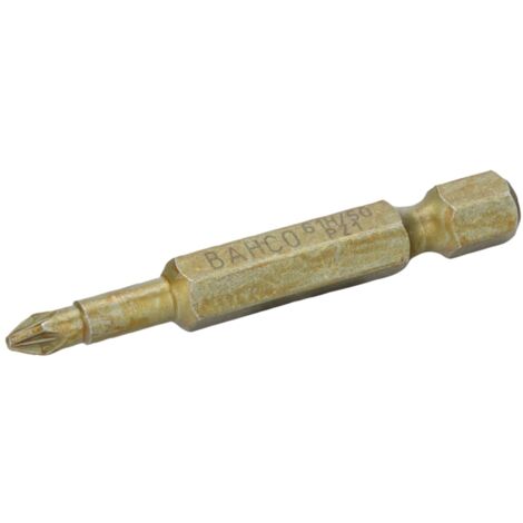 Bahco 1/4 Extra-harte Torsions-Schraubendreher Bits für PZ3-Pozidriv-Schrauben 50 mm - 5 Stk./Kunststoffbox