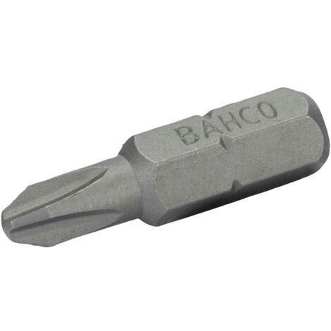 Bahco 1/4 Standard Schraubendreher Bits für PH2G-Phillips-Schnellbauschrauben 25 mm - 10 Stk/Kunststoffbox
