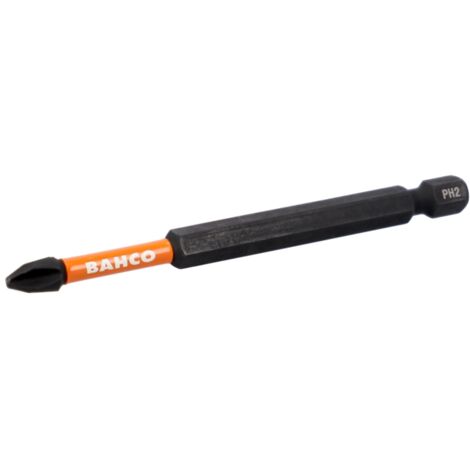 Bahco 1/4 Torsion Bits für Phillips Schrauben PH2 90 mm - 2 Stk. pro Blisterpackung