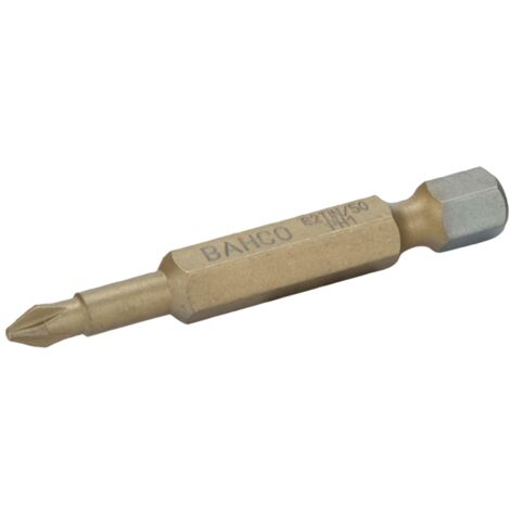 Bahco 1/4 Zinn-Torsions-Schraubendreher Bits für PH1-Phillips-Schrauben 50 mm - 5 Stk./Kunststoffbox